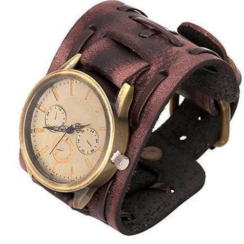 Montre Homme Vintage Bracelet Cuir | Steampunk Store