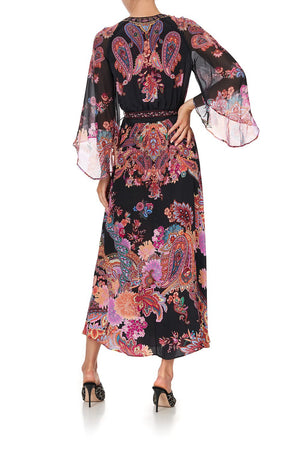 WRAP DRESS WITH FLARE SLEEVE SWINGING SIXTIES – CAMILLA