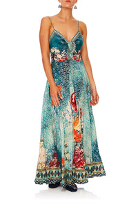 camilla tie front maxi dress