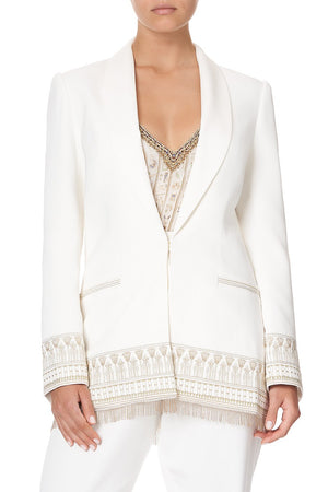 TAILORED MID LENGTH JACKET THE QUEENS CHAMBER – CAMILLA