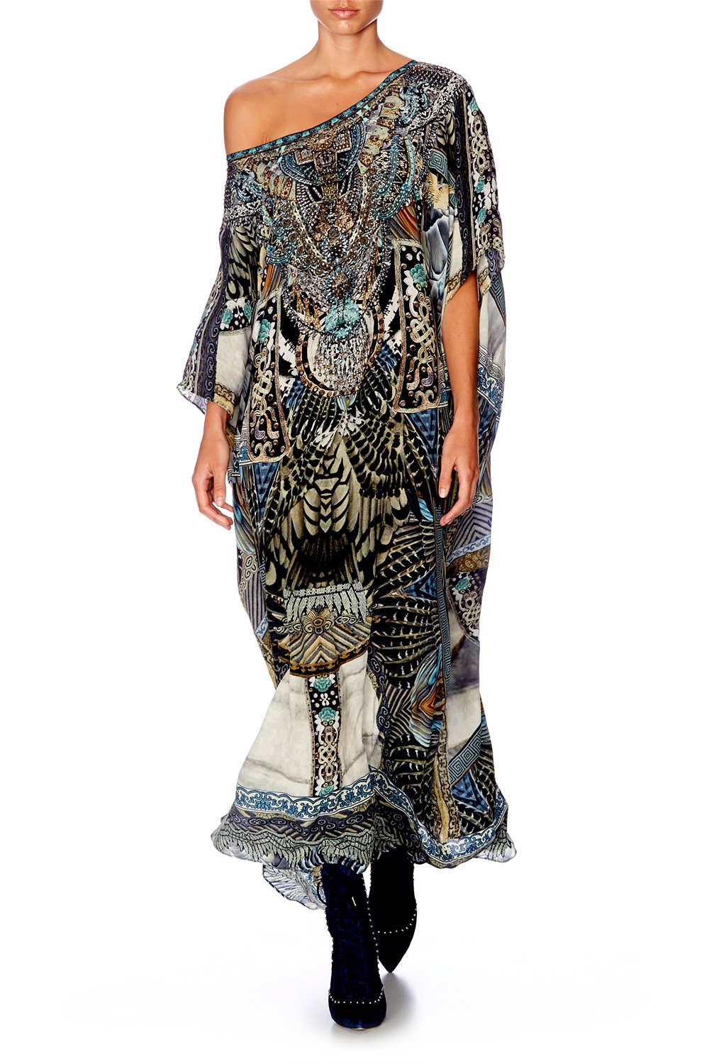 ROUND NECK KAFTAN GIRL ON THE WING – CAMILLA