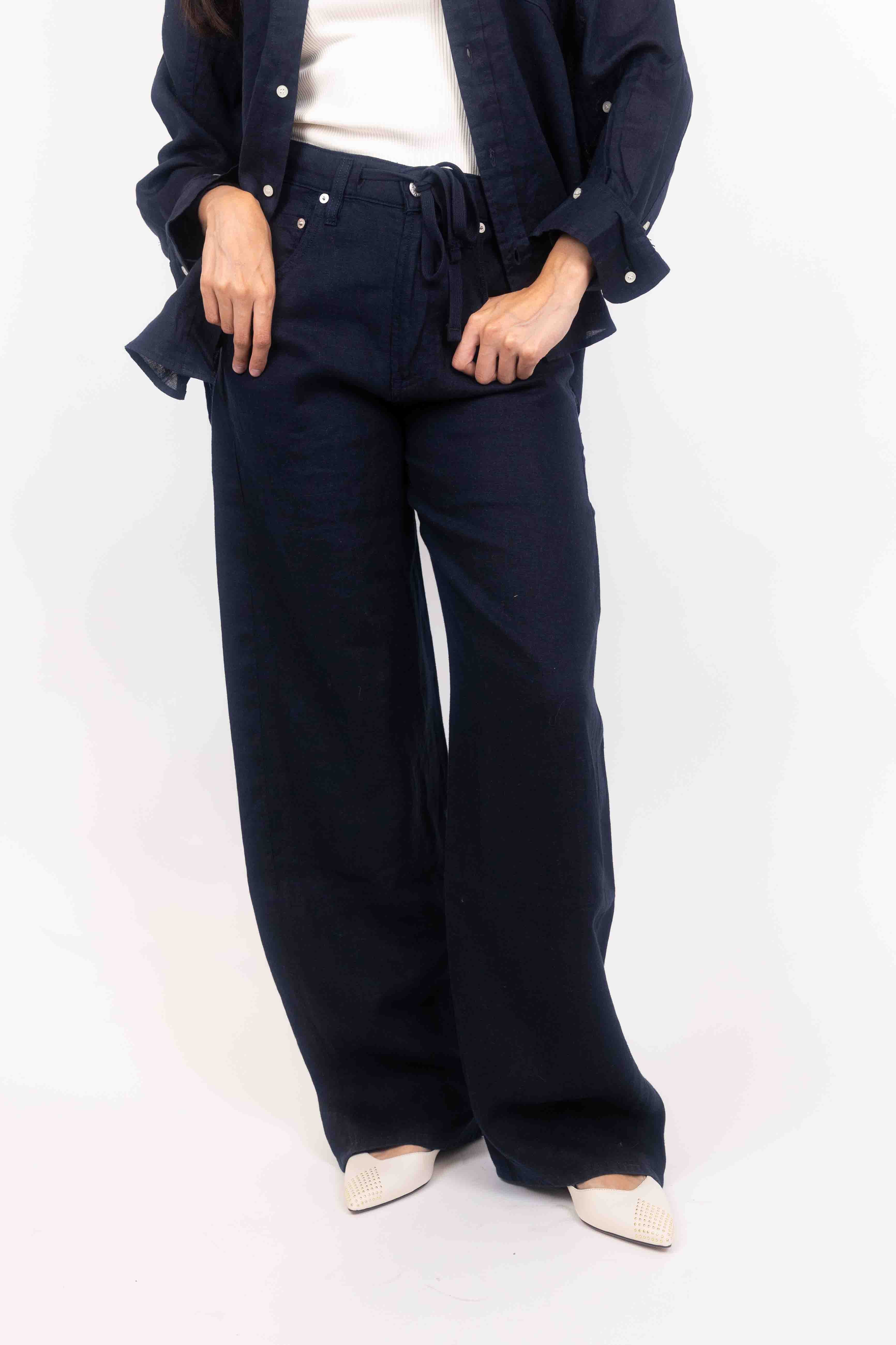 Brynn Drawstring Linen Trouser