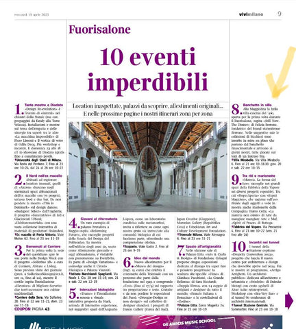 10 eventi imperdinili fferrone milano design week
