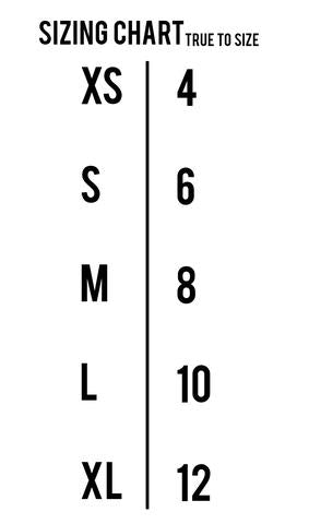 Legging Army Size Chart