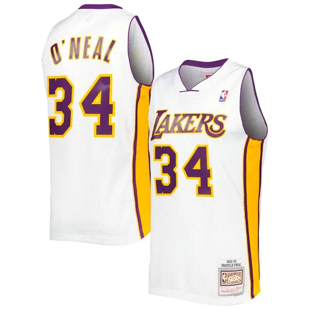 Shaquille O’Neal Los Angeles Lakers YOUTH KIDS Official NBA Mitchell & Ness Jersey White