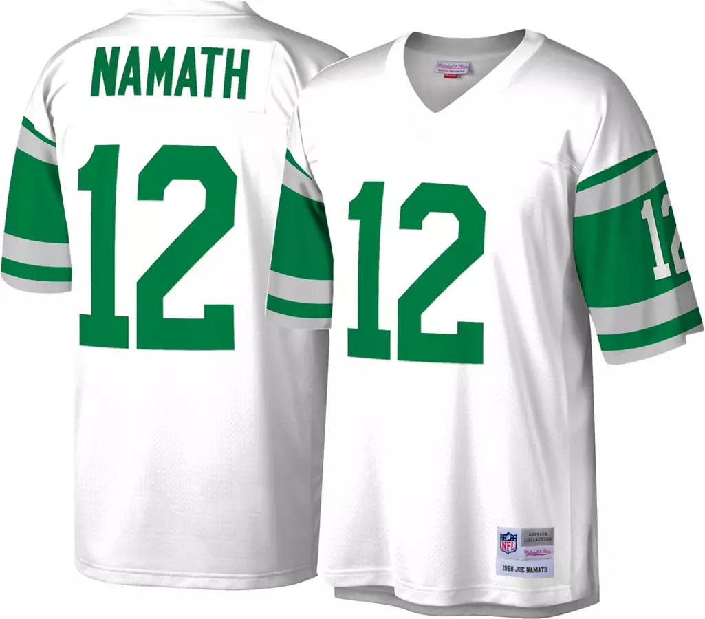 Joe Namath YOUTH KIDS New York Jets Official NFL Mitchell & Ness Jersey White