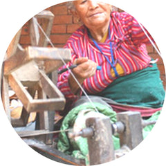 Indian Woman Artisan Handloom making Macrame