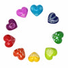 Soapstone Hearts in Assorted Colors with Designs- Set of 10 (Approx 1 inch)