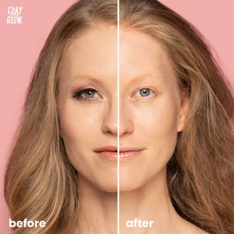 Model-before-and-after-foaming-makeup-remover