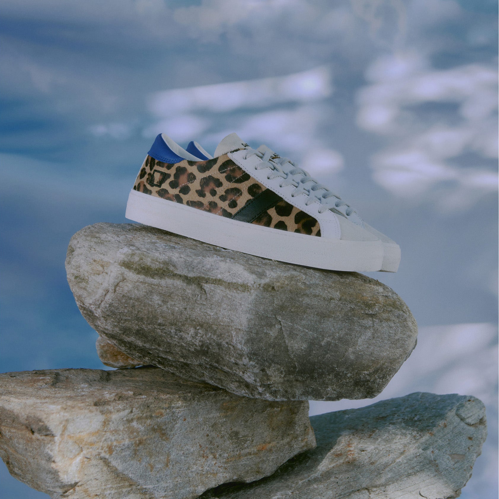 D.A.T.E. Hill Low Pony Leopard Trainers