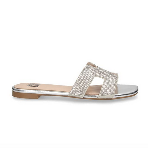 silver sliders leather UK