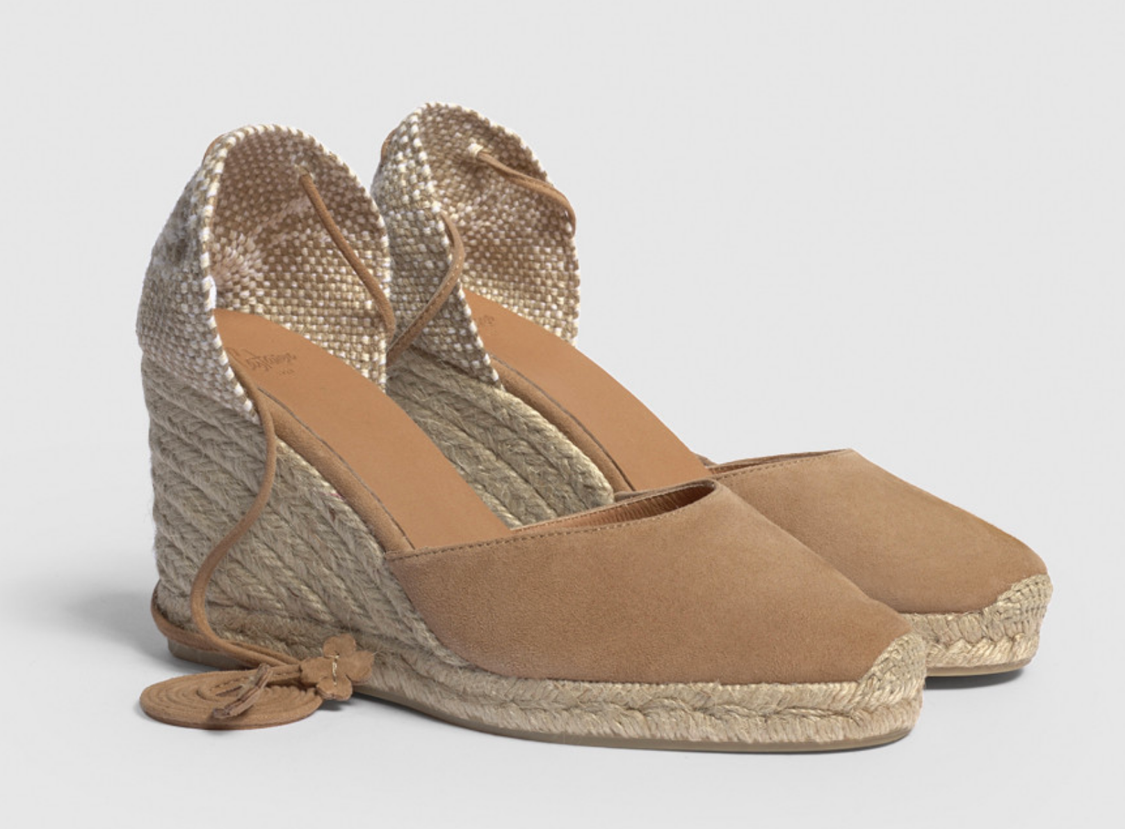 taupe espadrille wedges
