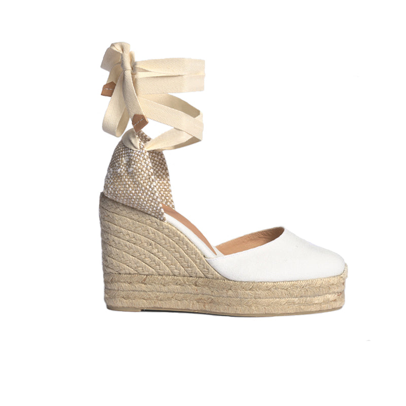 white castaner wedges