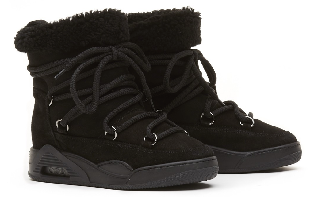 Serafini Moon Boots in Black Suede 