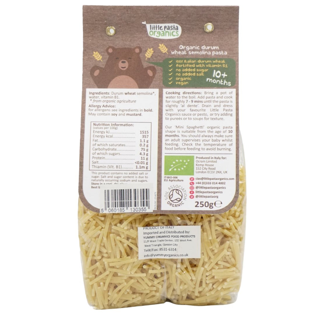 Little Pasta Organics - Baby Pasta 10+ months - Mini Spaghetti (250g)