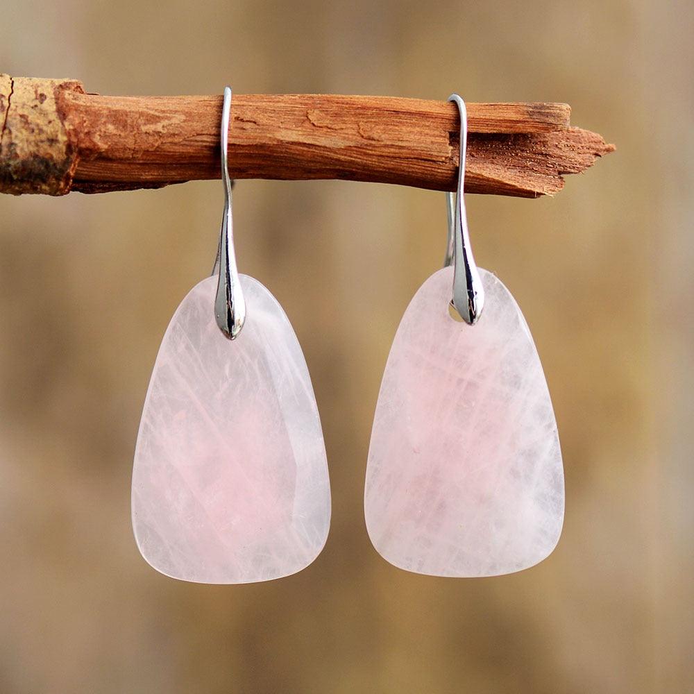 Francesca's Teagan Rose Quartz Teardrop Earrings | Hamilton Place