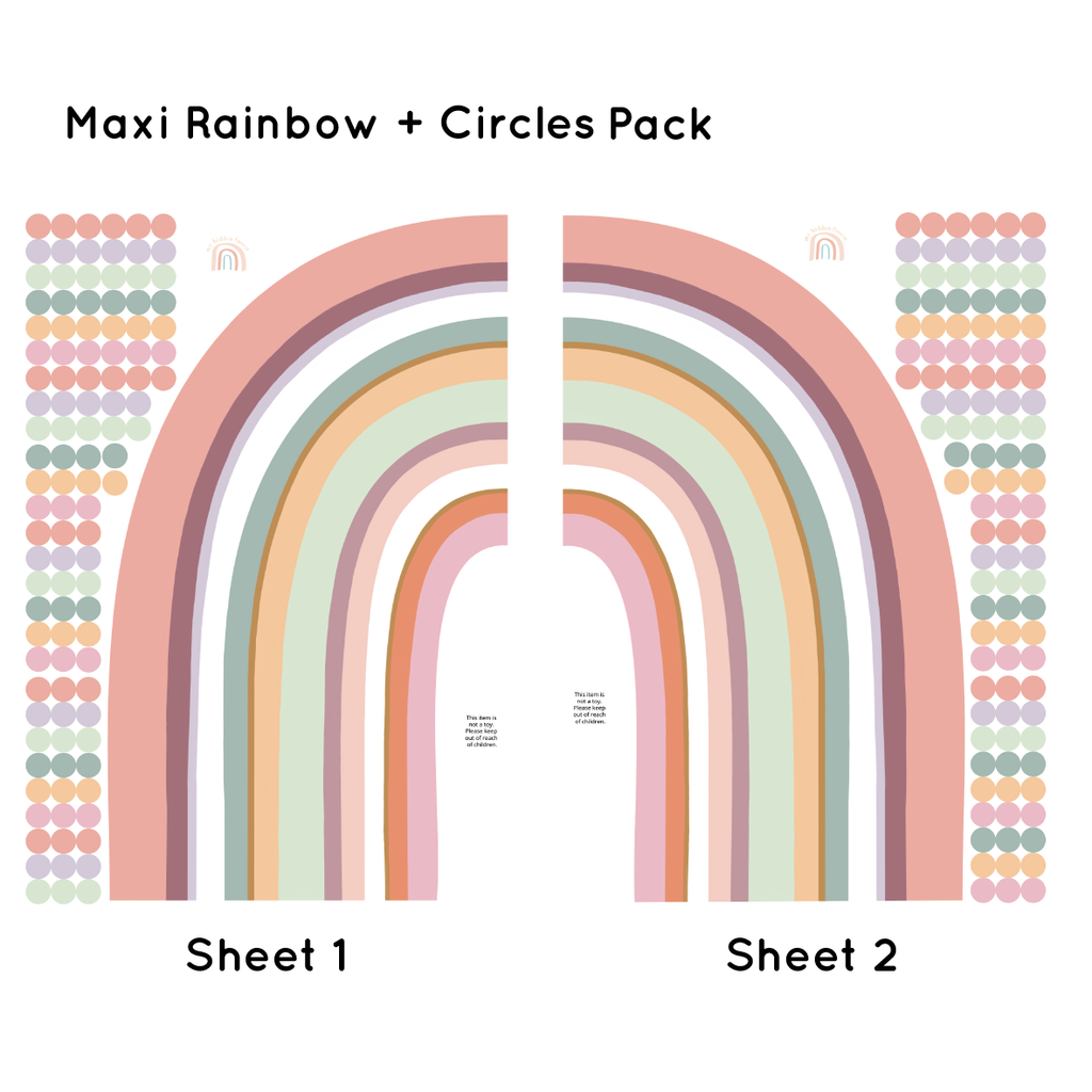 NEW Rainbow Arch Wall Decals - MAXI SIZE + BONUS CIRCLES – My Hidden Forest