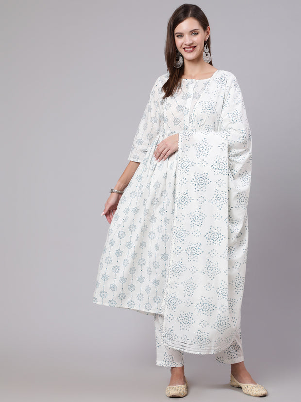 Buy premium cotton Off-White Schiffli Palazzo by Anootha now Size 38 Color  Off White