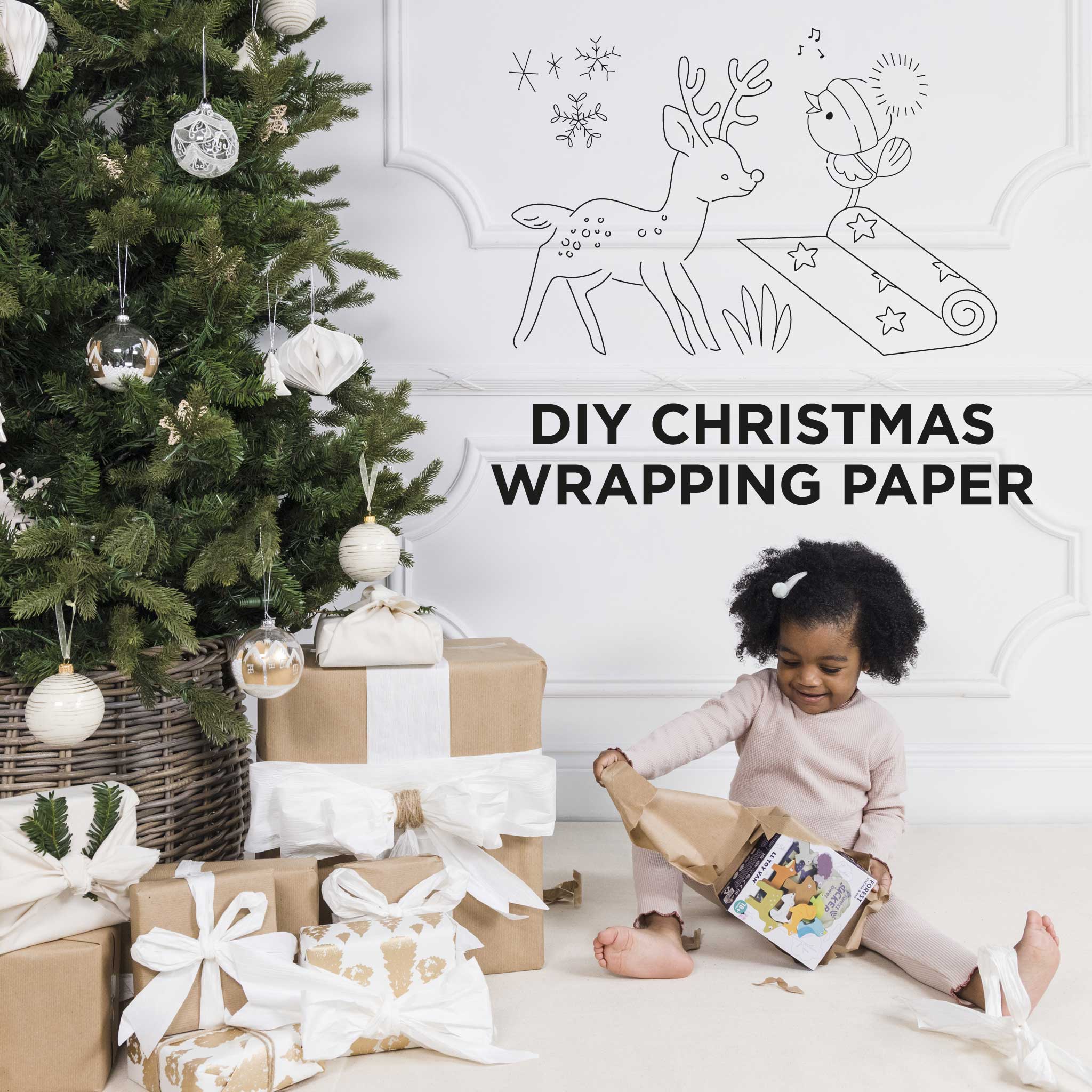 DIY Christmas Wrapping Paper - Toddler at Play