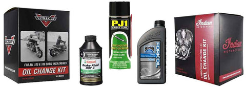 Prepare your motorcycle for spring with a oil change kits, brake fluid
