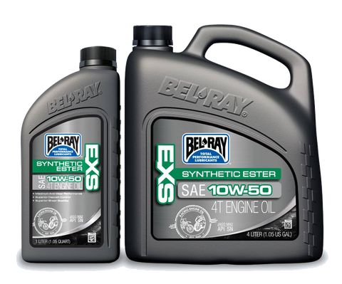 Bel ray synthetic ester engine oil, 1 litre and 1 4 litre bottles