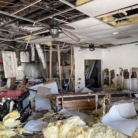 fort myers beach damaged house