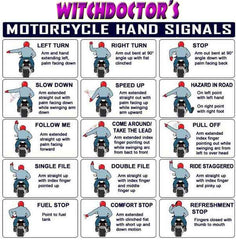 Motorcycle hand signal chart