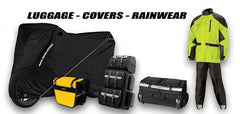 Motorcycle rain gear and luggage covers