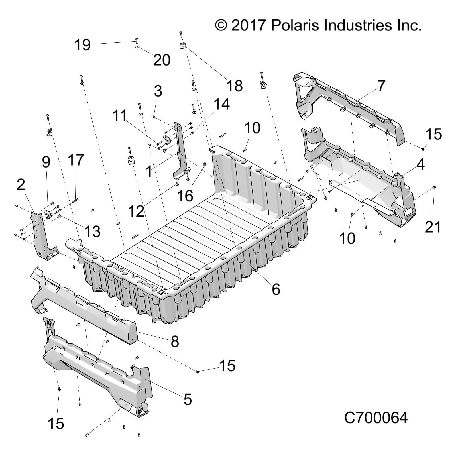 Trim Panel, Left, Suede Metalli by Polaris