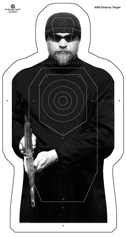Target showing a man with a gun