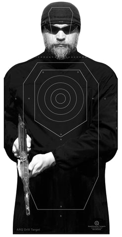 Target showing a man with a gun