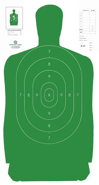 B 27 Paper Target Qualification Targets Inc