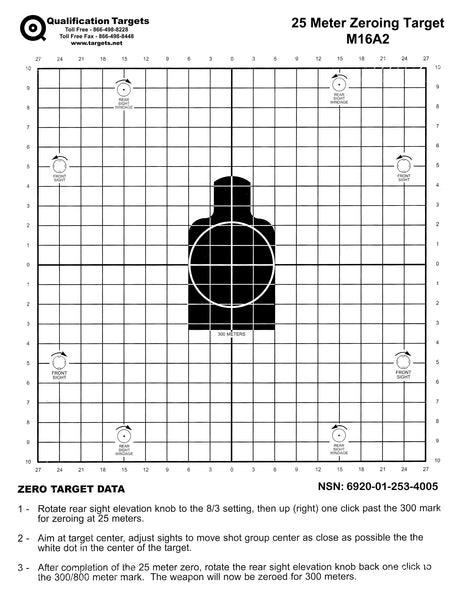 M16A2 - Paper Target – Qualification Targets Inc