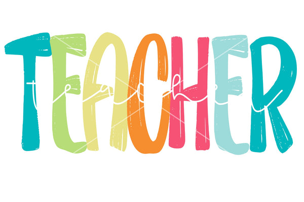 Teacher Colorful Doodle Digital Download – Wills Creek Designs