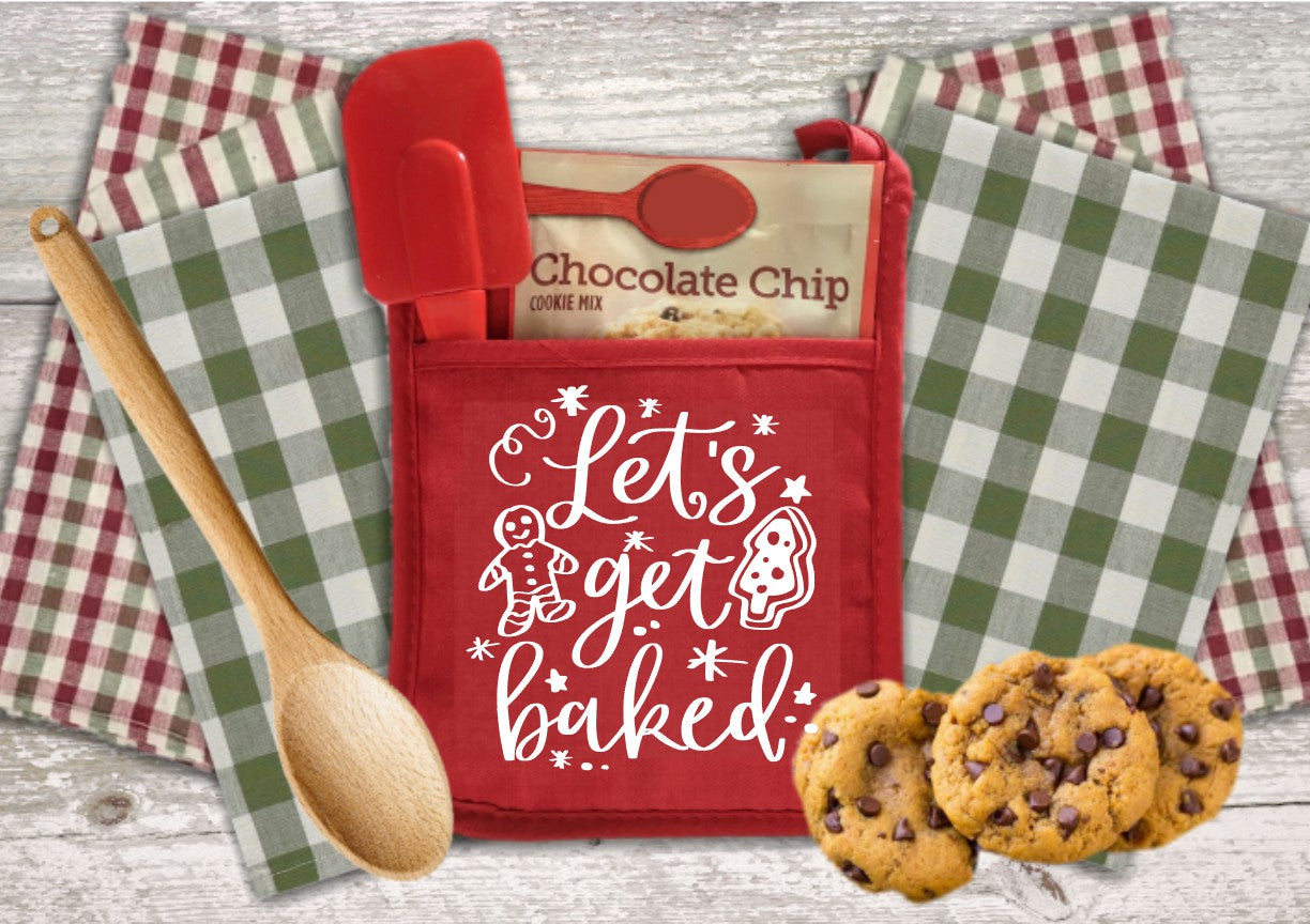Let's Get Baked Pot Holder Screen Print Transfer QQ75