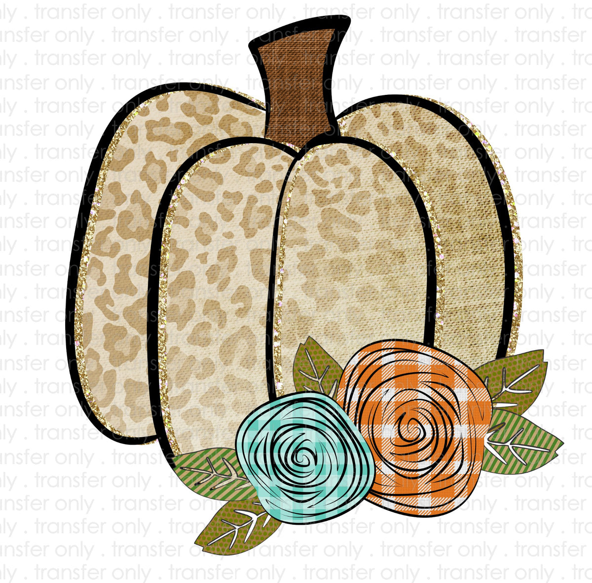 Download Tan Leopard Pumpkin Sublimation Transfer - Wills Creek Designs