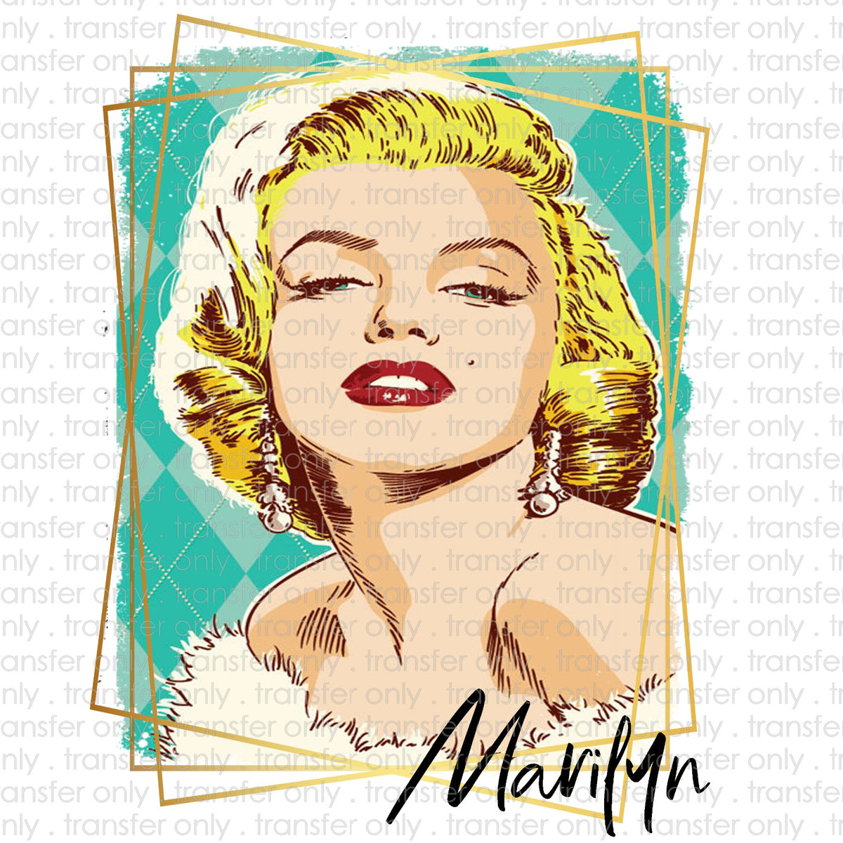 Marilyn Pop Art Sublimation Transfer – Wills Creek Designs
