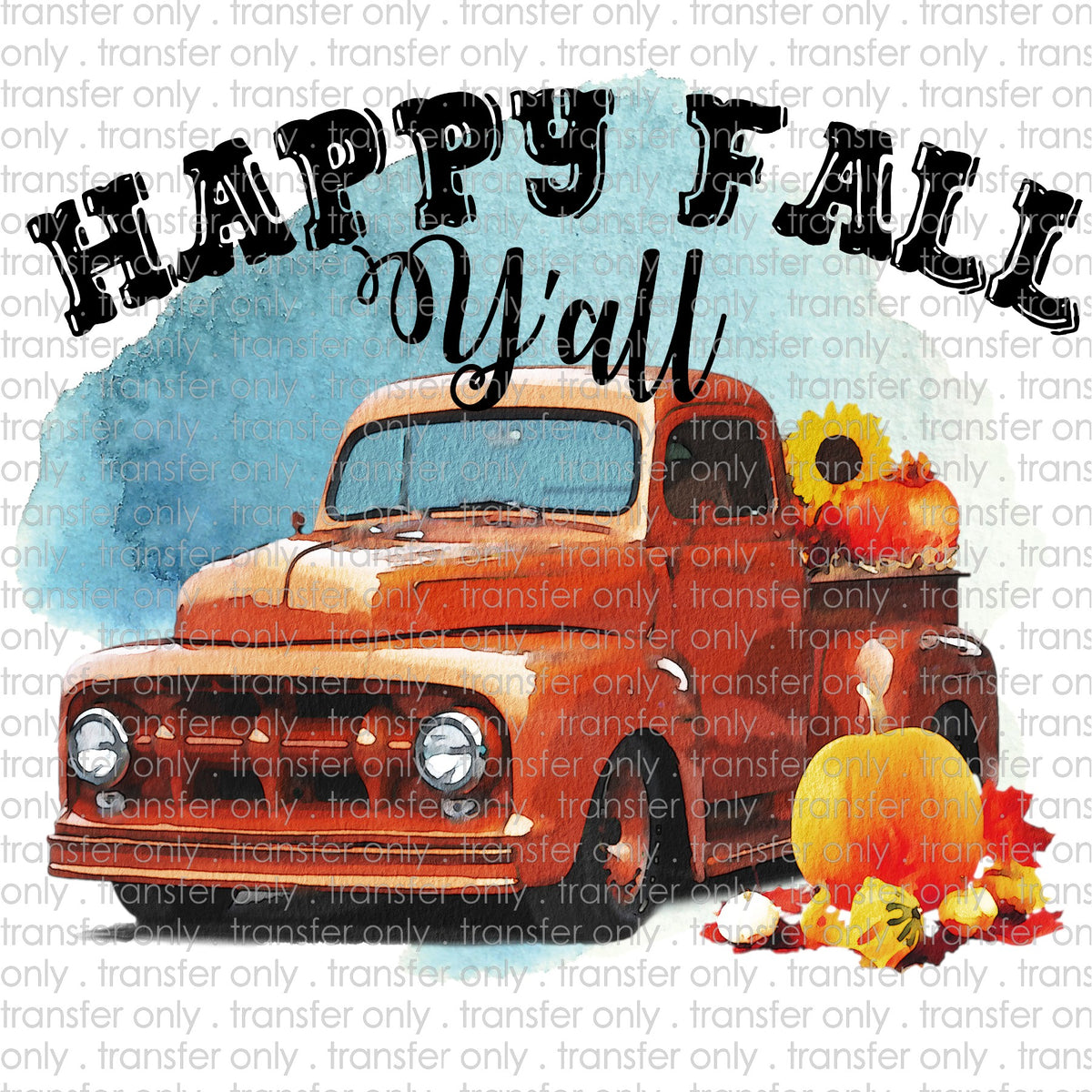 Happy Fall Red Truck Sublimation Transfer – Wills Creek ...