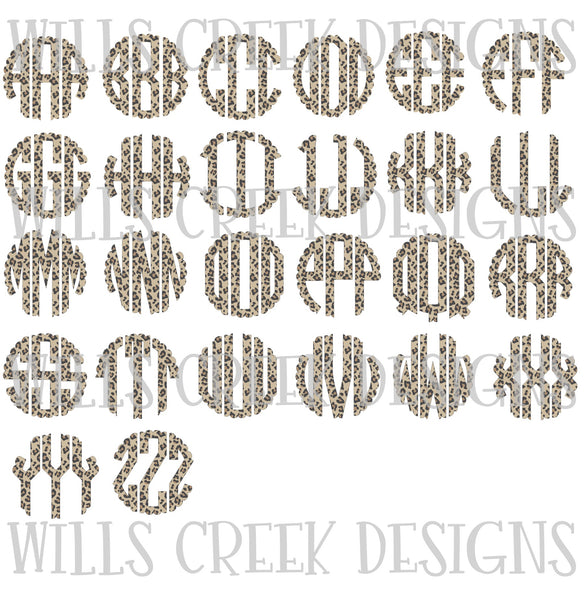 Download Cheetah Scallop Monogram Svg Bundle Digital Download Wills Creek Designs