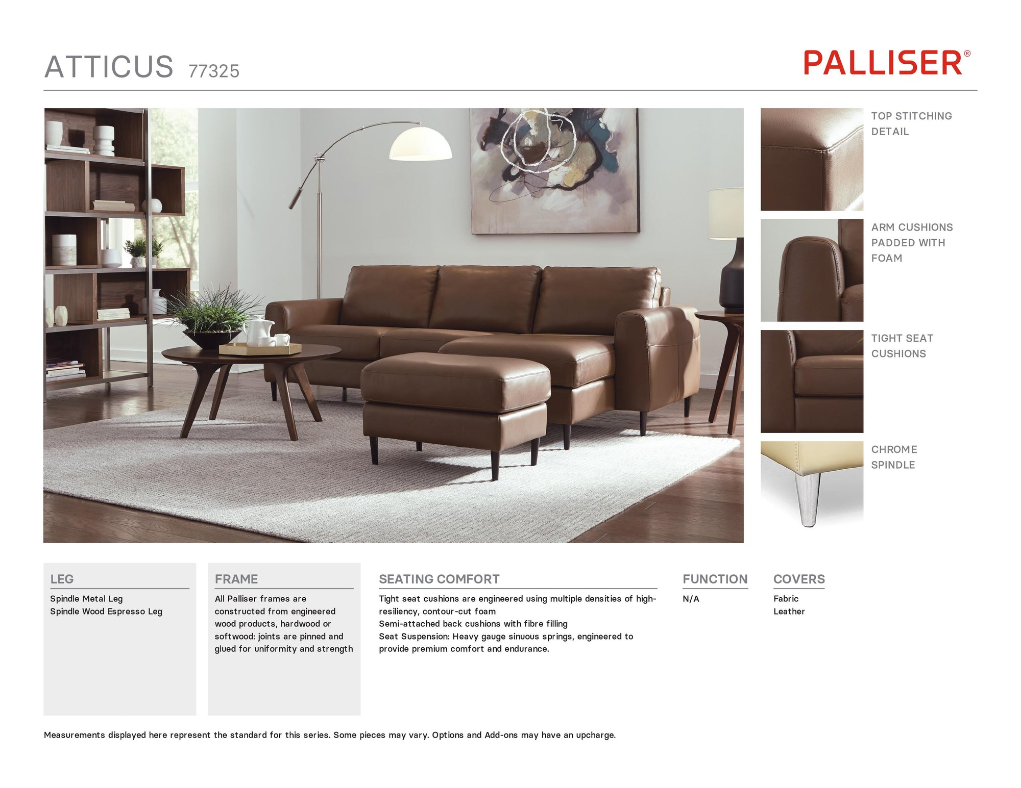 Palliser Atticus Sofa 77325 - Leather Furniture
