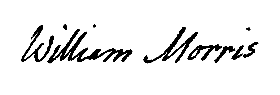 william morris signature