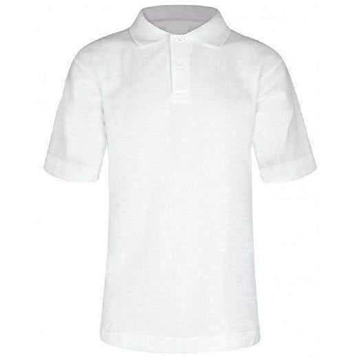 plain white polo shirt