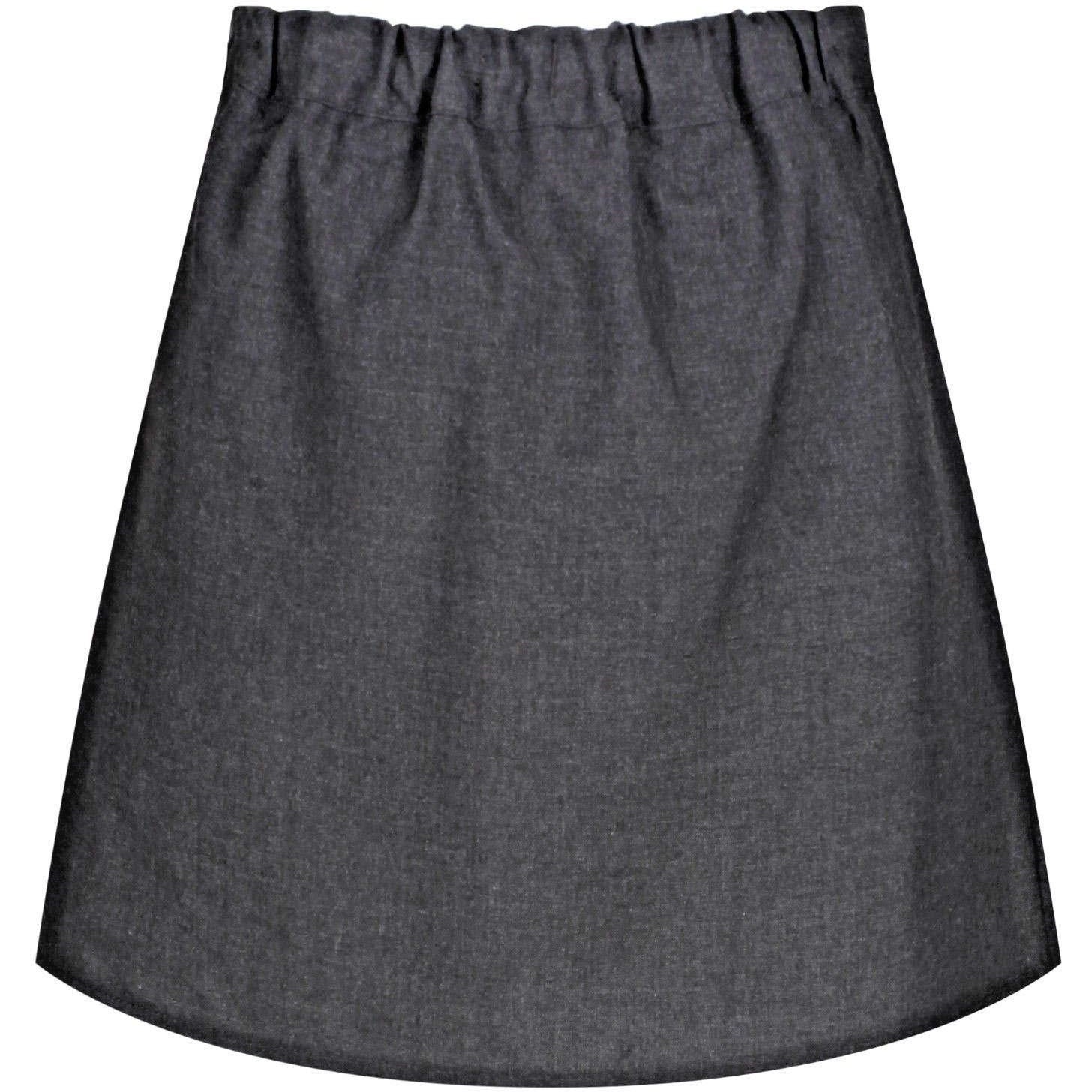 Ages 4-13 Girls School Skirt Adjustable Waist Black Grey Pleated ...