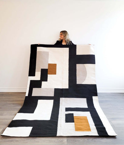 black modern rug