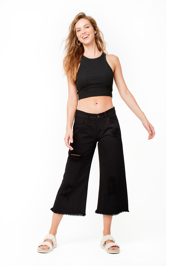 씨위진 SIWY Denim Milly - Signature High-Waist Wide Leg - Black Sapphire