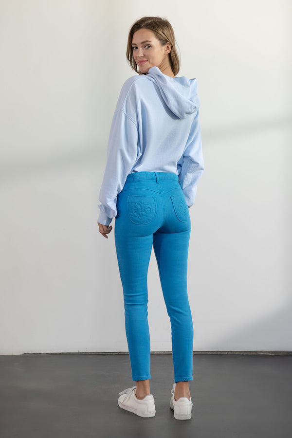 씨위진 스키니 진 SIWY Lynette - Signature Mid Rise Skinny - Blue Lagoon