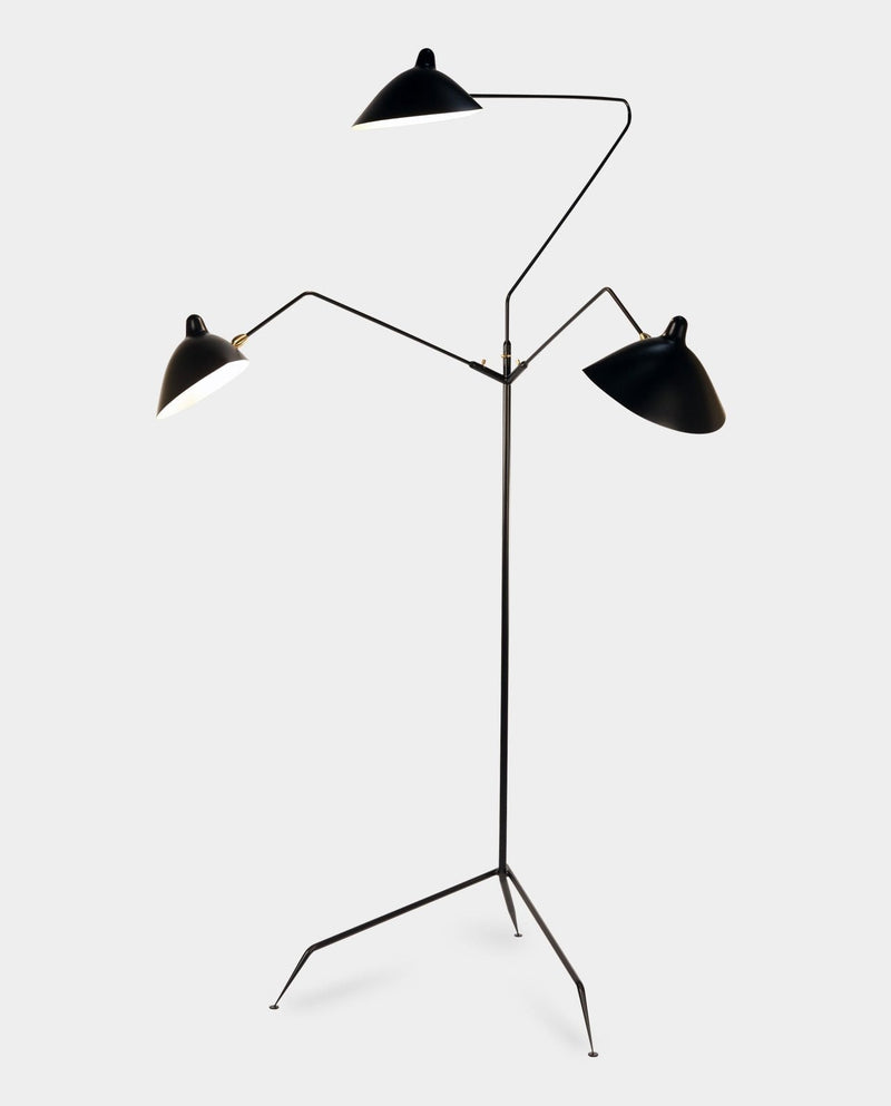Modern & Stylish Black Serge Mouille Floor Lamp - 3-arms - Lamp - Lola Doo