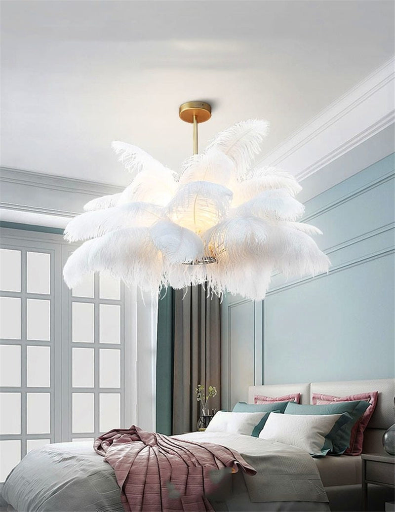 lights with feathers