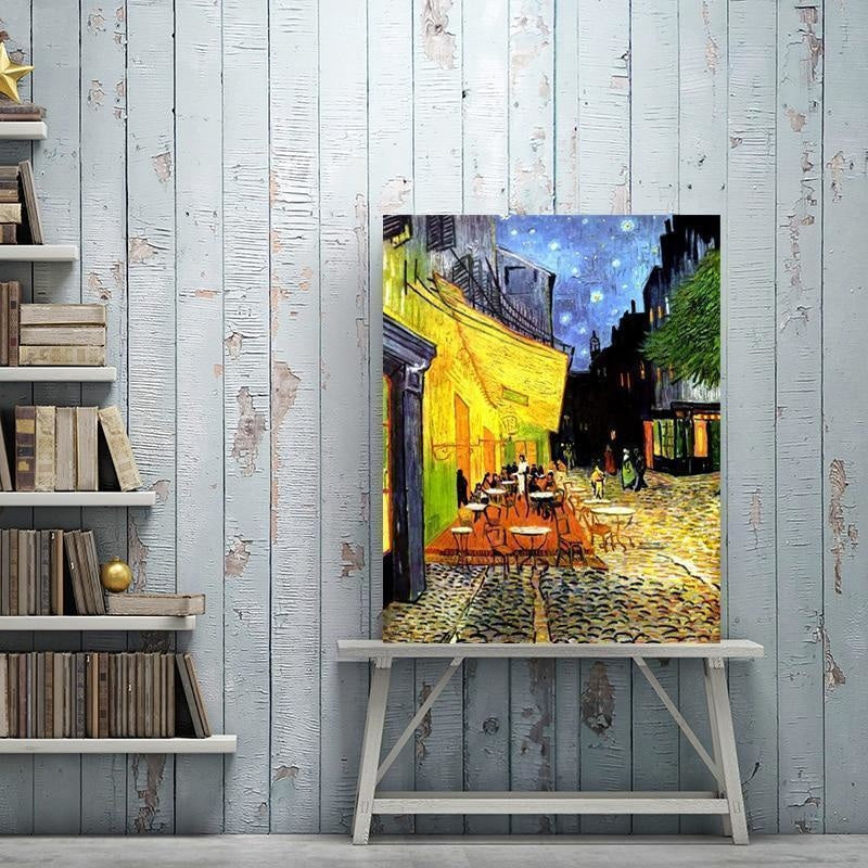 Vincent Van Gogh Cafe Terrace On The Place Du Forum Canvas Art Reproduction | Famous Paintings - Wall Art Prints - Lola Doo