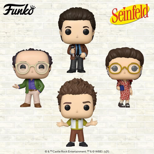 Funko Pop! TV Set of 7 - Friends: Gunther, Rachel in Pink Dress, Chandler  as Bunny, Cowboy Joey, Music Video Phoebe, Monica as Catwoman and Ross as